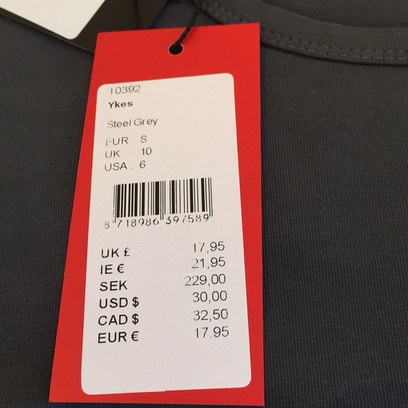 Yest Ykes 10392 Basic Cotton Jersey Long Sleeve  Steel Grey Size 6 - Picture 12 of 13